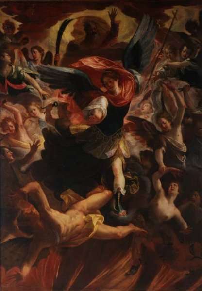 The Archangel Michael Vanquishing the Devil by Giovanni Francesco Guercino (BARBIERI)