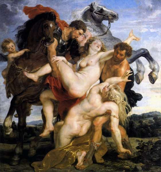 Rape of the Daughters of Leucippus c. 1617 by Giovanni Francesco Guercino (BARBIERI)