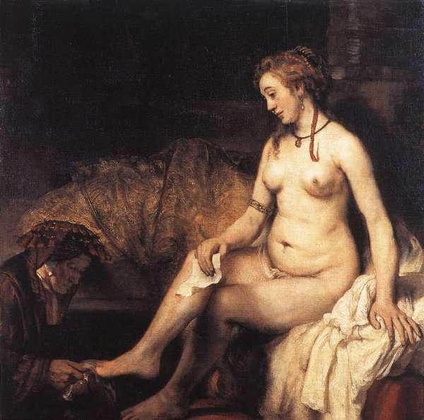 Bathsheba at Her Bath 1654 by Giovanni Francesco Guercino (BARBIERI)