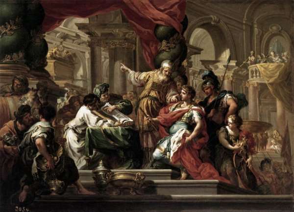 Alexander the Great in the Temple of Jerusalem by Giovanni Francesco Guercino (BARBIERI)