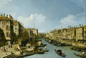 The Grand Canal near the Rialto Bridge, Venice, c.1730