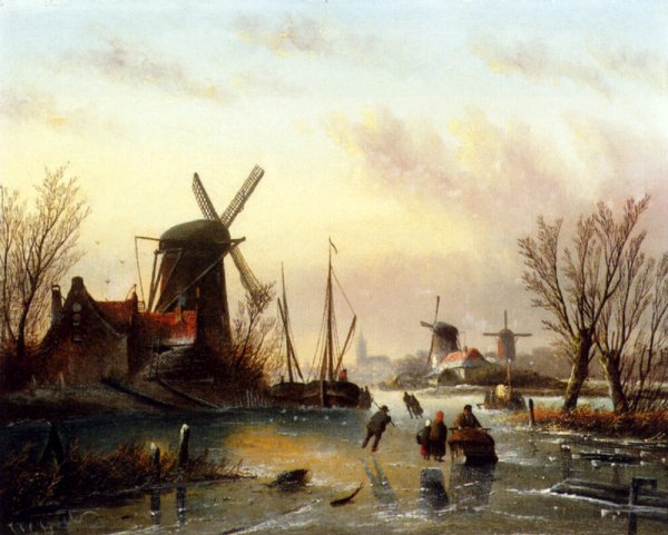 A Frozen River Landscape