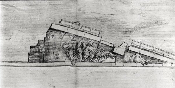 Study of the frieze from the west pediment of the Parthenon