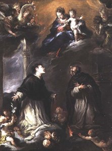 Madonna and Child appearing to two Dominican Saints