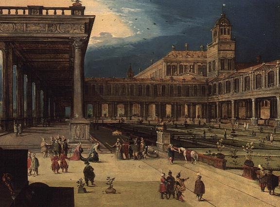 The Gardens and Courtyard of a Renaissance Palace