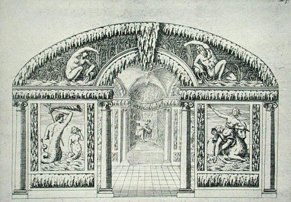 Grotto design from 'The Gardens of Wilton'  c.1645