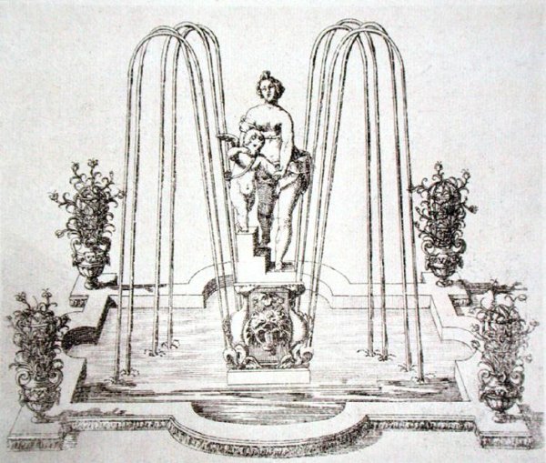 Fountain design from 'The Gardens of Wilton', c.1645 (3)