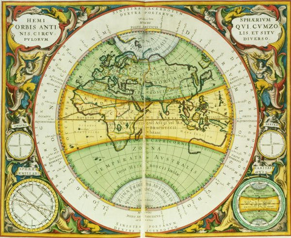 Ancient Hemispheres of the World, plate 94 from 'The Celestial Atlas, or the Harmony of the Universe'