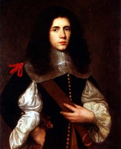 Portrait of a young gentleman in a black slashed doublet