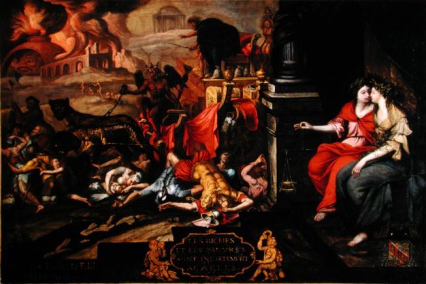 Allegory of the Revolt known as the 'Papier Timbre' of 1675, 1676