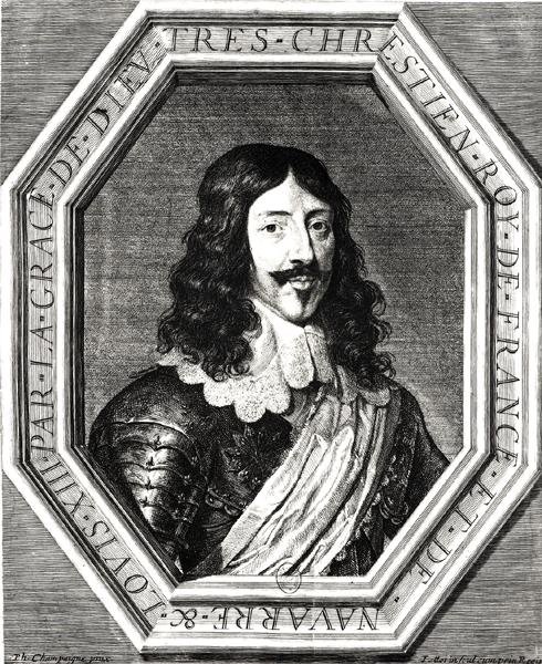 Portrait of Louis XIII (1601-43) engraving by Jean Morin