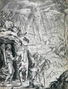 Dido and Aeneas Sheltering in a Cave