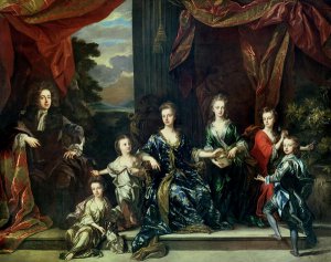 John Churchill (1650-1722) 1st Duke of Marlborough and Sarah (1660-1744) Duchess of Marlborough with their children