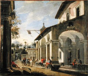 An Architectural Capriccio with a Roman Sacrifice