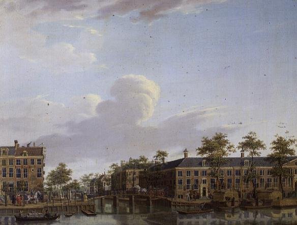 The Alms Houses on River Amstel, Amsterdam