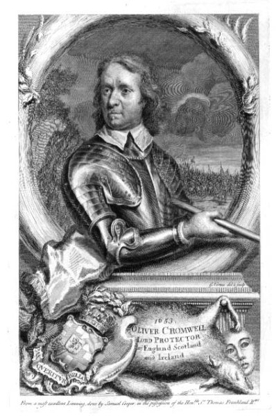 Oliver Cromwell (1599-1658) Lord Protector of England, Scotland and Ireland in 1653