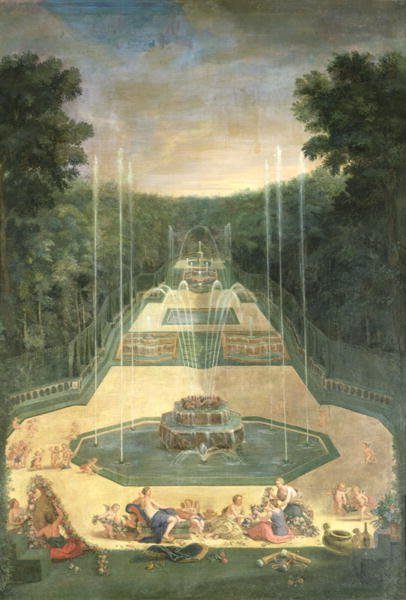 The Groves of Versailles. View of the Three Fountains with Venus and Cherubs Practising with Bows and Arrows, 1688