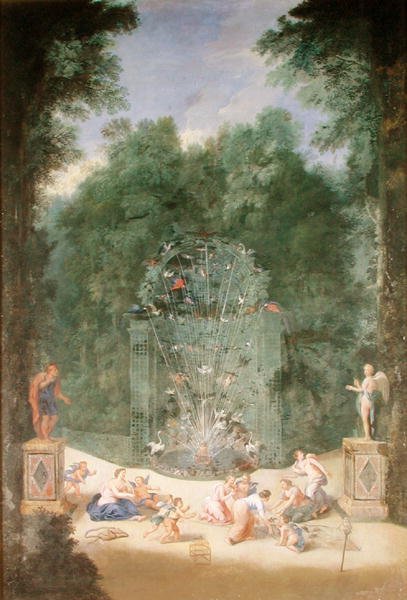 The Groves of Versailles  View of the Entrance to the Maze with Birds, Nymphs and Cherubs, 1688