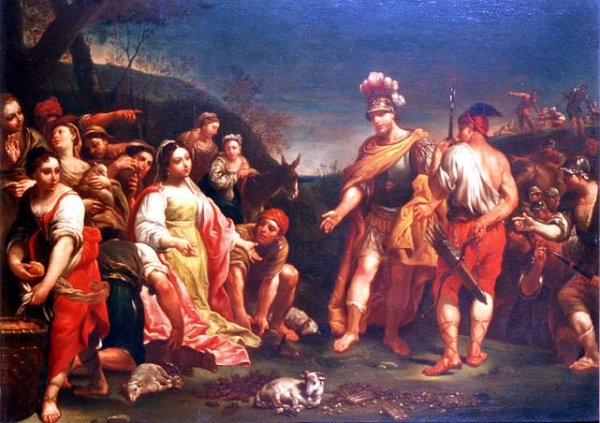 The Offering of Abigail before David