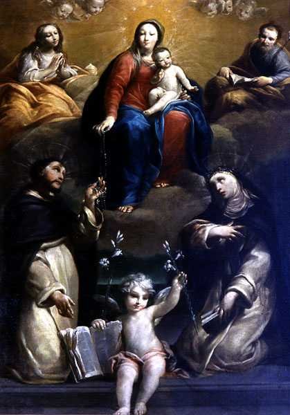 The Madonna of the Rosary with SS Dominic, Catherine, Mary Magdalene, and Joseph, 1732