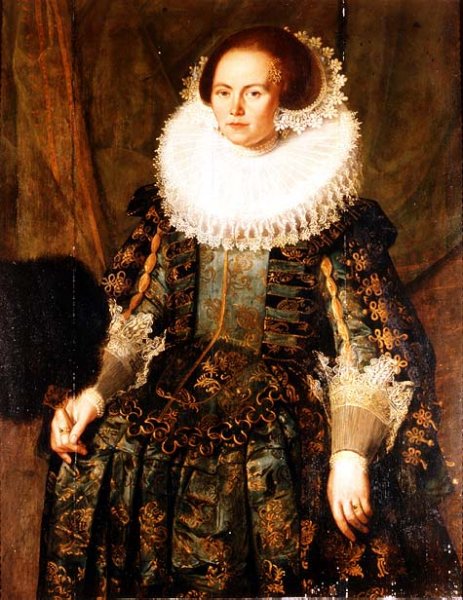 Portrait of Eva Ment, wife of Governor Jan Pietersz, Coen of Hoorn, 1631