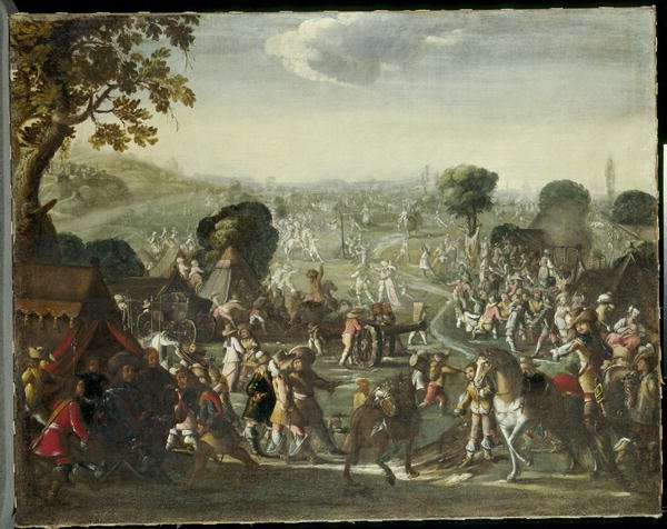 The plundering of a village during the Thirty Years War, 1660