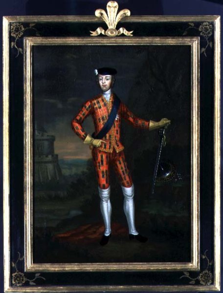 Harlequin Portrait of Bonnie Prince Charlie, c.1745