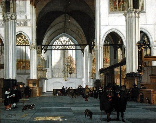 Interior of the Oude Kerk, Amsterdam, 1659