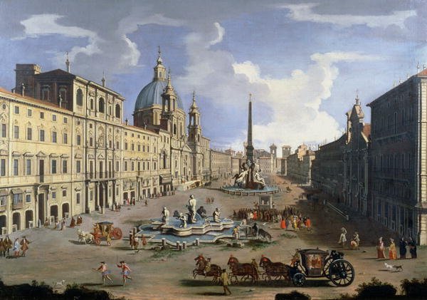 A View of the Piazza Navona in Rome