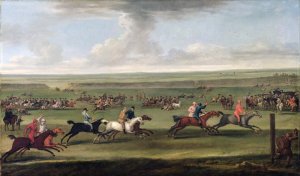 A race on the beacon course at Newmarket, c.1750