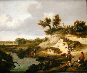 A dune landscape with figures