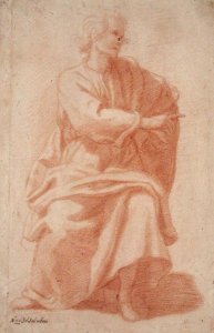 Seated Draped Male Figure