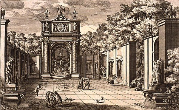 Theatre and trick fountain, from Le Fontane by Giovanni Battista Falda c.1648-78, c.1675, published by 1687