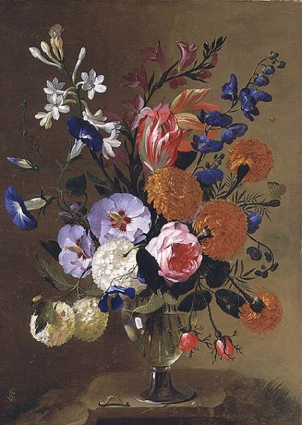 A Still Life of Flowers in a Vase, 1668