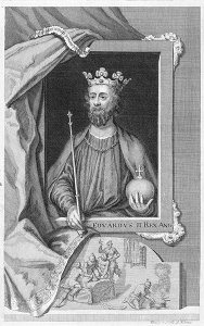 Edward II 1284-1327 King of England from 1307, engraved by the artist