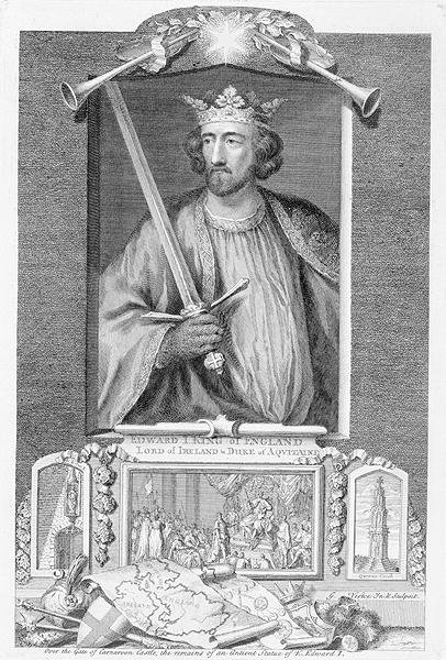 Edward I 1239-1307 King of England from 1272, after the remains of a statue, engraved by the artist