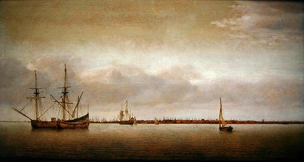 View of Hoorn with shipping