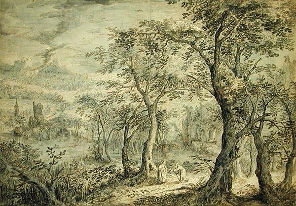 Wooded Landscape with the Temptation of Christ