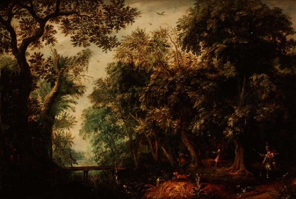 A Stag Hunt in a forest