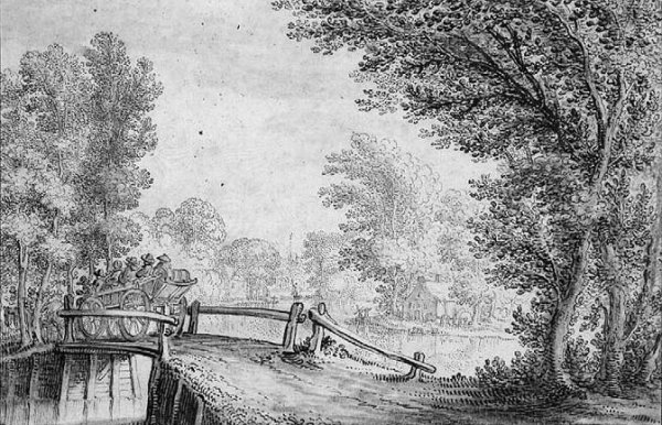 Landscape with a Cart Crossing a Bridge