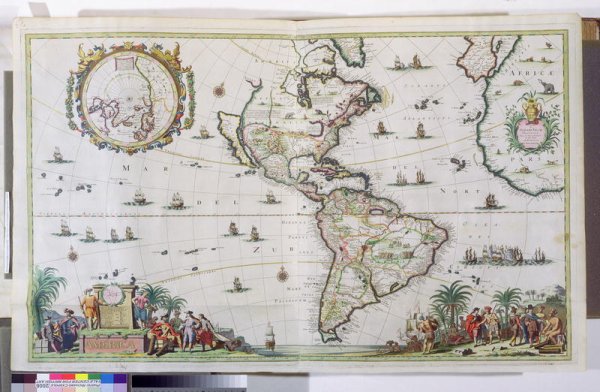 America, plate 84, from Atlas Minor Sive Geographica Compendiosa, 1680