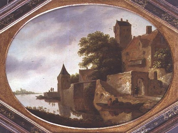 Landscape with a fortified manor house