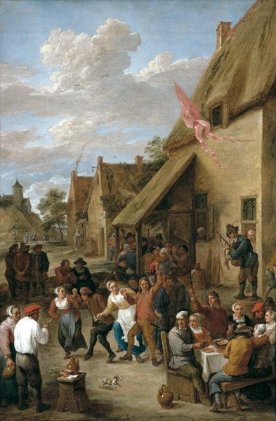 A Village Kermese with Peasants Merrymaking