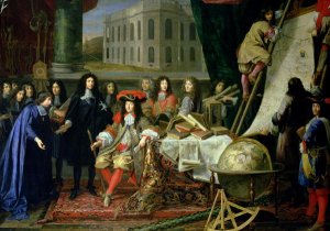 Jean-Baptiste Colbert 1619-83 Presenting the Members of the Royal Academy of Science to Louis XIV 1638-1715 c.1667