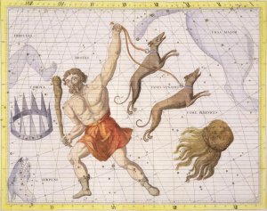 Constellation of Bootes, plate 20 from Atlas Coelestis, by John Flamsteed 1646-1710, published in 1729