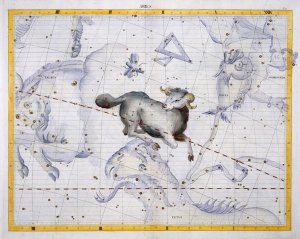 Constellation of Aries, plate 4 from Atlas Coelestis, by John Flamsteed 1646-1710, published in 1729