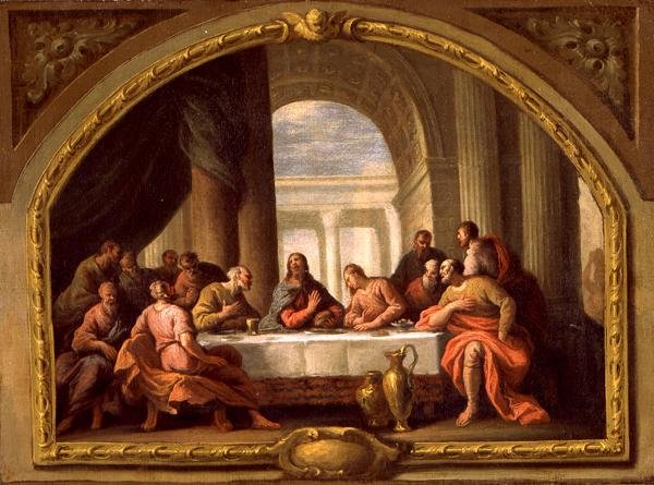 Sketch for The Last Supper, St. Marys, Weymouth, formerly attributed to Antonio Verrio c.1639-1707 c.1719-20