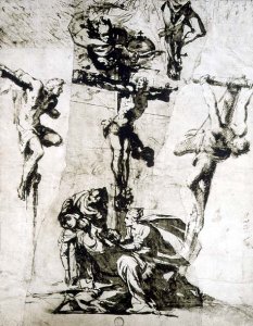 Study of the Crucifixion and the Swooning Virgin