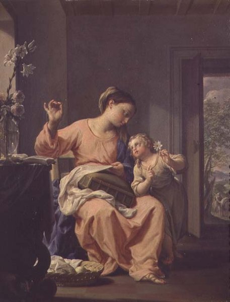 Madonna Sewing, 1690