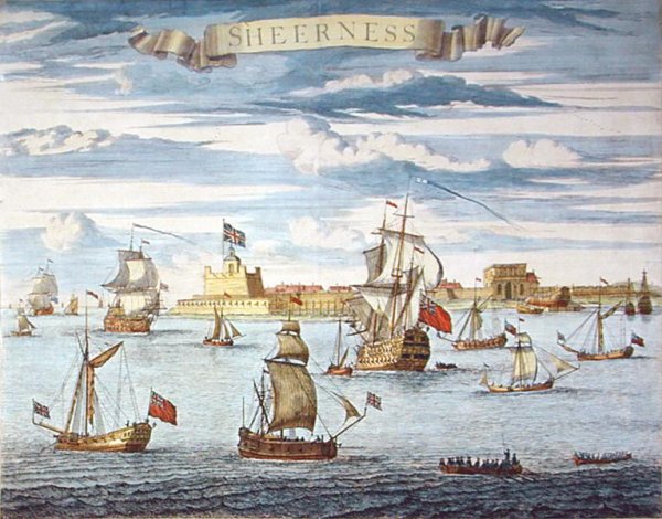 Sheerness, Kent, engraved by Johannes Kip 1652-1722